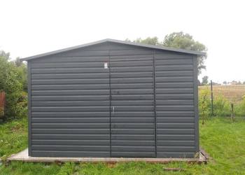 Garaż blaszany dwuspadowy kolor antracyt
