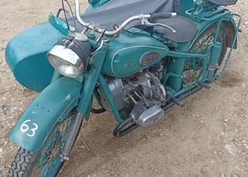 nr.63 M-61 z DOKUMENTAMI 1960rok z wózkiem bocznym WYSYŁKA