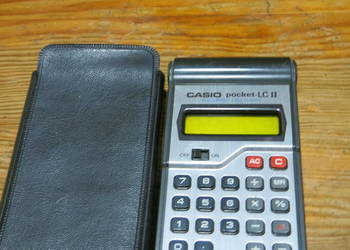 Kalkulator Casio pocket- LC II; ośmiopozycyjny wyświetlacz ledwie dyszy
