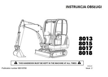 JCB 8013, 8014, 8015, 8017, 8018 instrukcja obsługi DTR PL