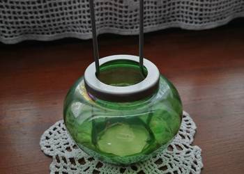 świecznik szklany na małą świeczkę tealight