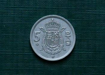 HISZPANIA - 5 peset, 1975r (80 w gwiazdce)