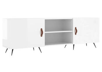 Szafka pod TV wysoki połysk biała 150x30x50 cm WM-829070
