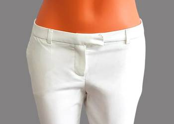 Damskie proste eleganckie białe spodnie materiałowe Ba&sh 38/M