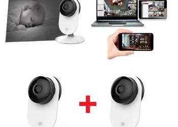 2x Kamera Kamerka WIFI IP Wykrywa Dzwięk Ruch FullHD