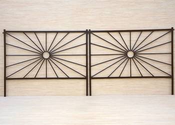 Płotek metalowy ogrodowy palisada do ogrodu 100 x 80 cm