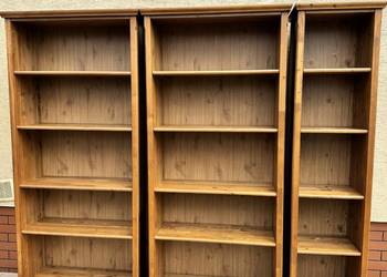 Regał drewniany półki ikea markor leksvik biblioteka szafa witryna
