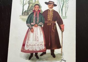 Szancer pocztówka - stroje ludowe Rzeszowskie - Szancer -  rzadka pozycja