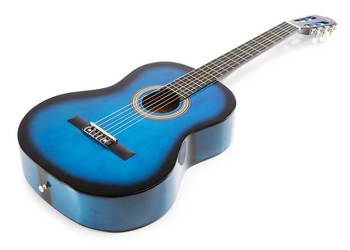 Zestaw Gitara Klasyczna Niebieska + pokrowiec i akcesoria