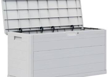 vidaXL Skrzynia ogrodowa, 280 L, jasnoszara(SKU:45686)