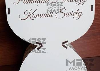 Drewniana Pamiątka Pierwszej Komunii Świętej 18x23 Kielich #MiszMówiszMasz