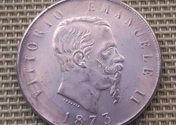 Moneta / Kopia - 5 LIRÓW 1873 VITTORIO EMANUEL II -(nr.18)