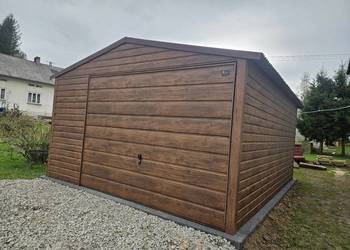 4x6 Garaze Blaszane Garaż Blaszany Blaszak Blaszaki Dwuspadowy Drewnopodony