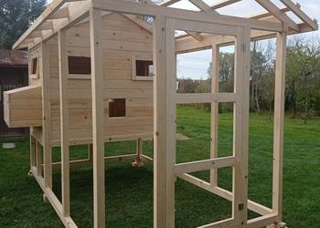 Kurnik drewniany woliera kury