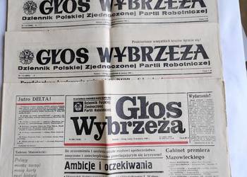 Głos Wybrzeża z 1981r i z 1989r - dziennik informacyjny