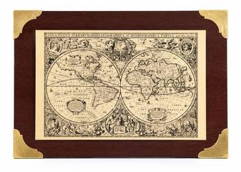Stylowa Gabinetowa Mapa Świata 1630 (Replika Retro)