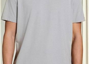 szary t-shirt męski Sinsay
