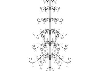 vidaXL Metalowa choinka świąteczna, do dekoracji, czarna, 215 cm