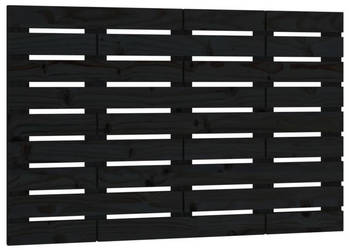 Wezgłowie łóżka czarne 81x3x63 cm lite drewno sosnowe WM-824747