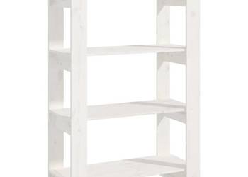 vidaXL Regał na książki/przegroda, biały, 80x35x125 cm, sosnowy(SKU:813905)