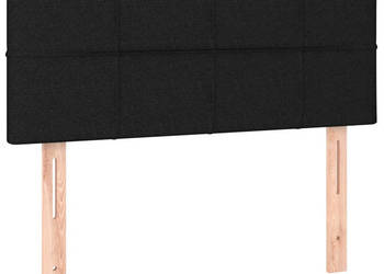 Zagłówek do łóżka z LED czarny 100x5x78/88 cm tkanina WM-3121604