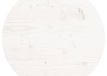 Blat stołu okrągły biały Ø40x3 cm lite drewno sosnowe WM-833659
