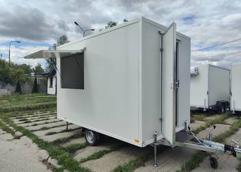 przyczepa gastronomiczna z wyposażeniem pod sanepid, budka gastronomiczna