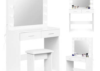 Duża nowoczesna toaletka kosmetyczna lustro oświetlenie ModernHome