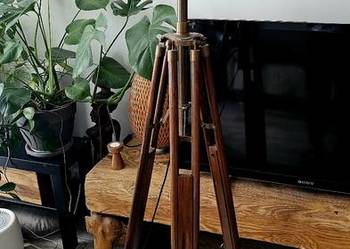 Almi Decor lampa industrialna drewno