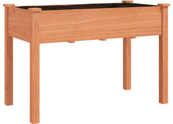 Kwietnik z wyściółką brązowy 118x59x76 cm drewno jodłowe WM-364234
