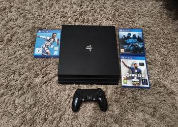 Konsola PlayStation 4 Pro 7216b + Oryginalny Kontroler + 3 gry
