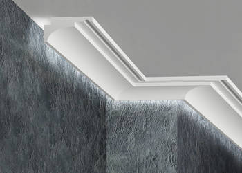 Profil pod led sufitowy, gzyms, sztukateria, dekor, faseta, producent