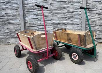 Wôzek drewniany na metalowej ramie.Transport.Okazja.Wysyłka