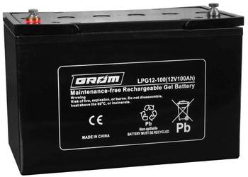 Akumulator żelowy 12V 100Ah GROM  LPG12-100