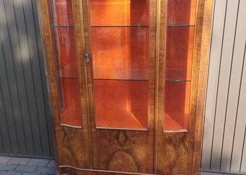 Witryna Biblioteka Serwantka ART-DECO Orzech Stara Antyk Okazja.