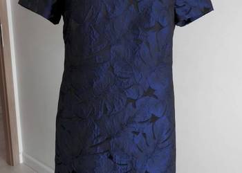 Sukienka Żakardowa Wizytowa Imprezowa Trapezowa Bialcon M