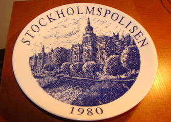 STOCKHOLMSPOLISEN talerz okolicznościowy 1980