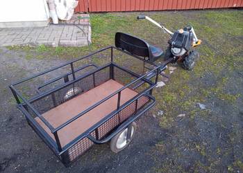 Traktorek ogrodowy z pługiem do odśnieżania niemiecki jednoosiowy Holder