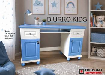 BLUE Biurko KIDS Chłopiec Dziewczynka Biało Niebieskie  BEKAS Dąb Producent