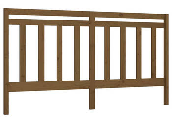 Wezgłowie łóżka miodowy brąz 206x4x100 cm lite drewno sosnowe WM-817813