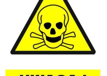 Naklejka Uwaga! Substancje rakotwórcze 10 x 15 mm GF007