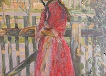 Stary obraz olejny antyk