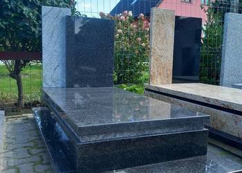 Nagrobek ziemny granit Impala 190cm x 90 cm /Strzegom
