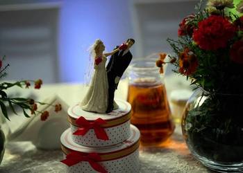 Figurka weselna na stół Ozdoba Ślubna