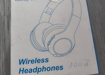 Słuchawki Bezprzewodowe Candy Bila BH01 dla dzieci - Niebieskie, Komplet!