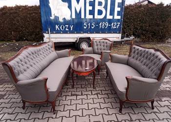 Komplet  Wypoczynkowy  3+2+1  ,  Dąb - Jasny Brąz