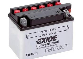 Akumulator motocyklowy EXIDE EB4L-B YB4L-B 12V 4Ah 50A EN P+
