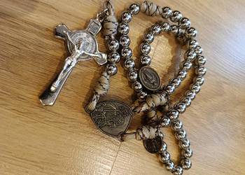 Różaniec Paracord linka, kolory, stal nierdzewna 10mm wojowniczy