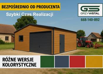 Garaż ZŁOTY DĄB  - Wiata na Maszyny -Magazyn - Montaż w cenie  – GRZYWSTAL