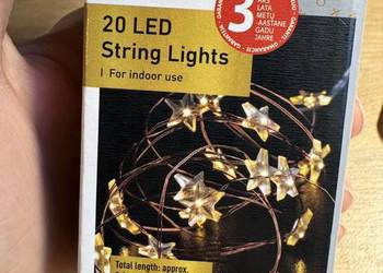 Lampki choinkowe - gwiazdki - 20x LED - 2,3 m